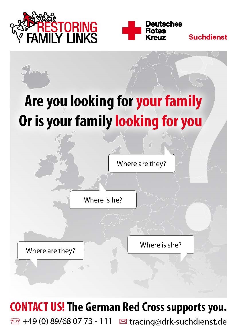 BRK: Zahl der Anfragen beim Suchdienst des DRK steigt - Online-Suche ...